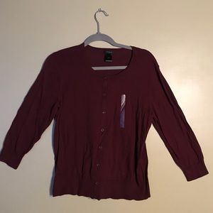 NWOT Maroon Cardigan